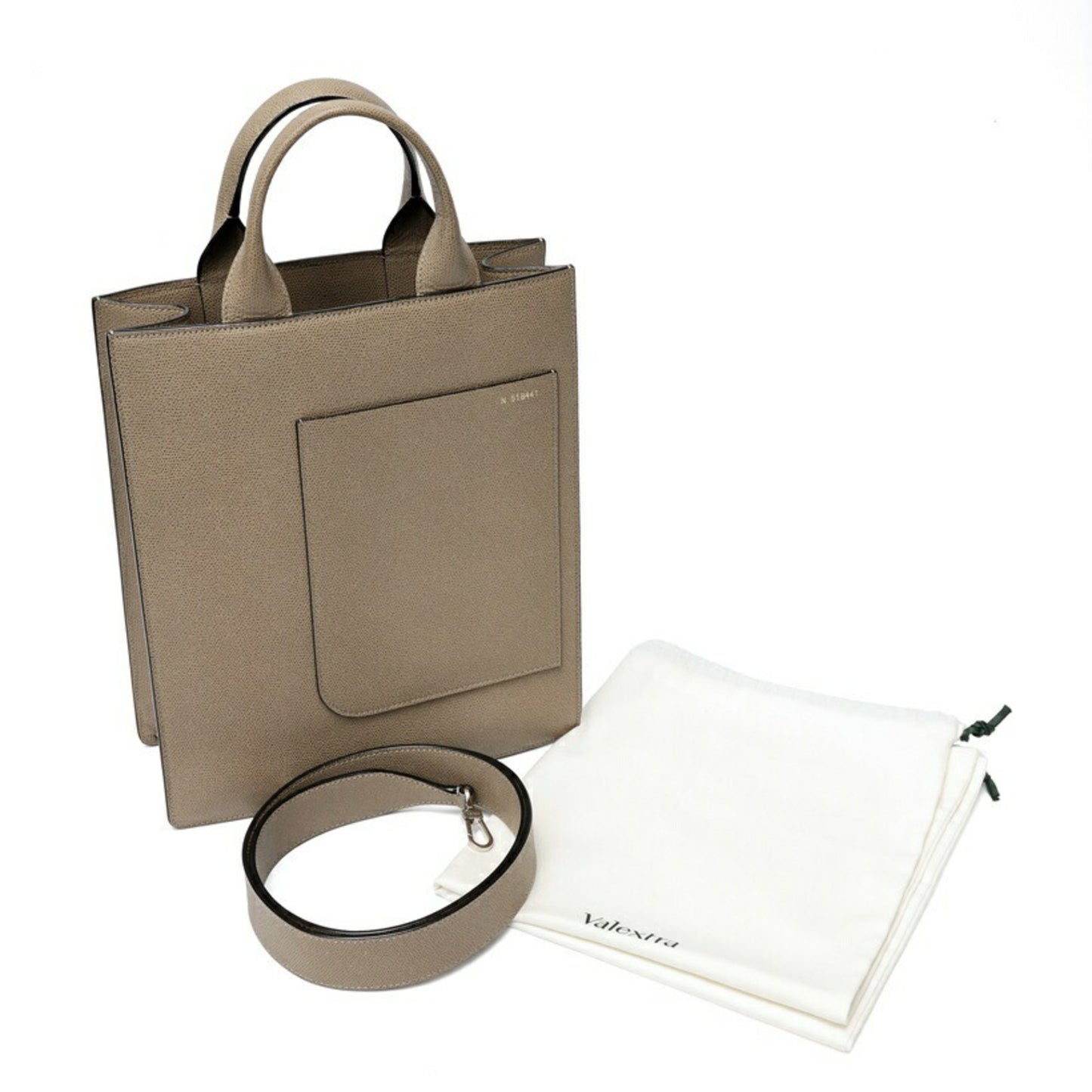 Valextra Boxy Small Tote Bag Soft Calfskin Greige E-158532