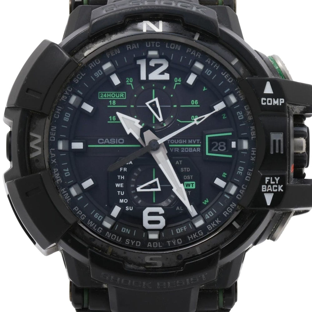 CASIO GSHOCK MASTER OF G AIR GRAVITYMASTER GWA11001A3JF Black Resin Men's Analog Watch — Good