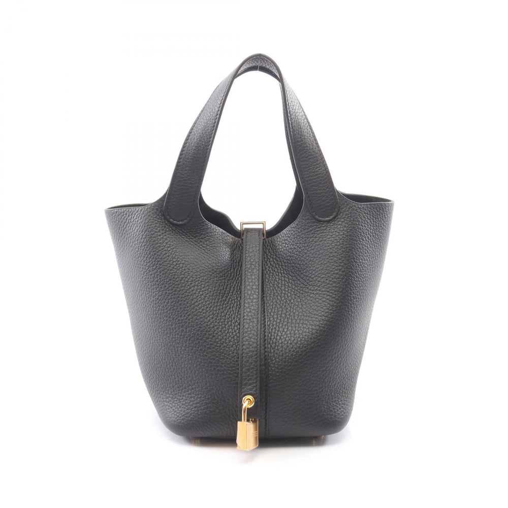 Hermes Picotin Lock PM Handbag, Leather, Taurillon Clemence Women's, Black — New - Store Return