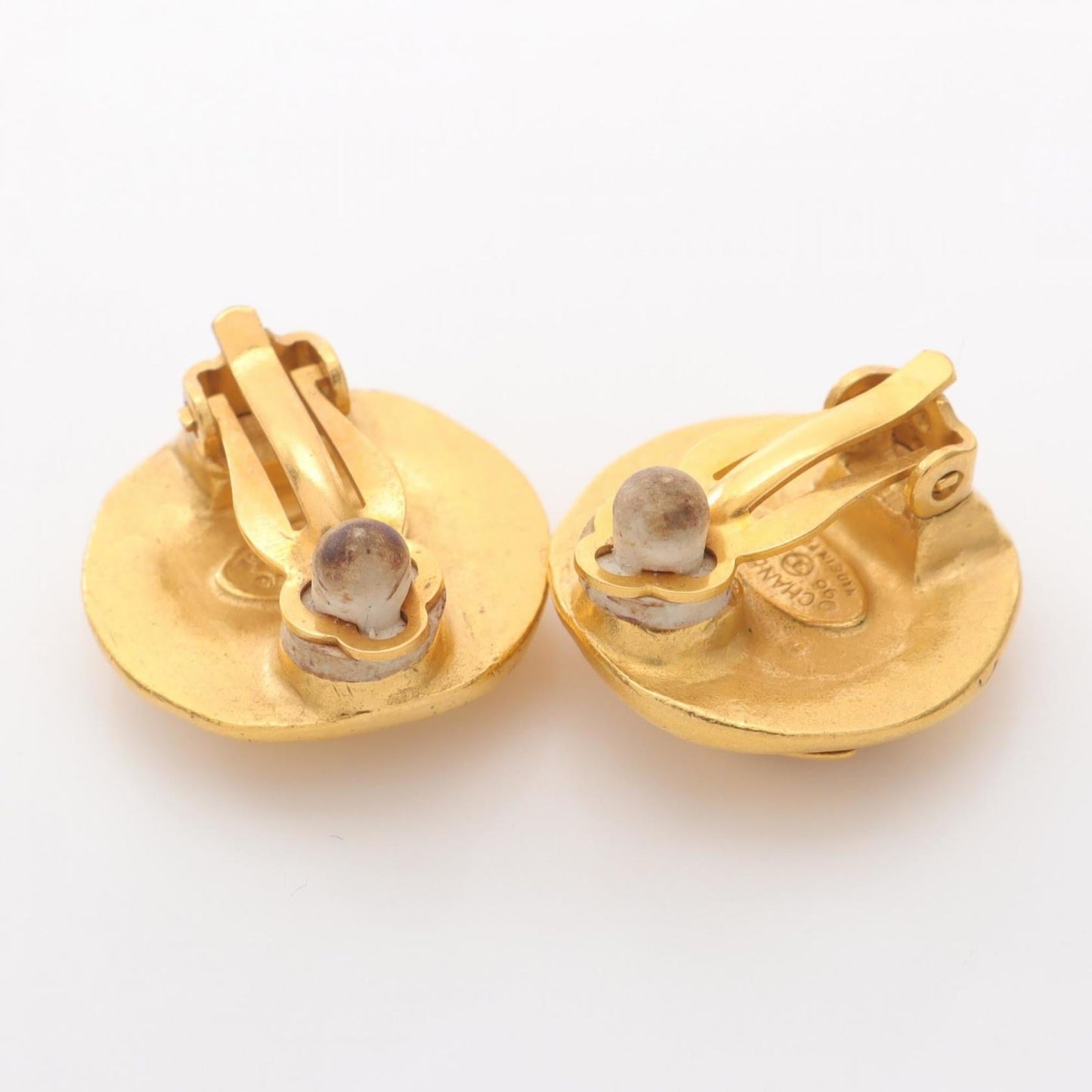 CHANEL Coco Mark Earrings, Gold Plated, Women's, 96 Pieces