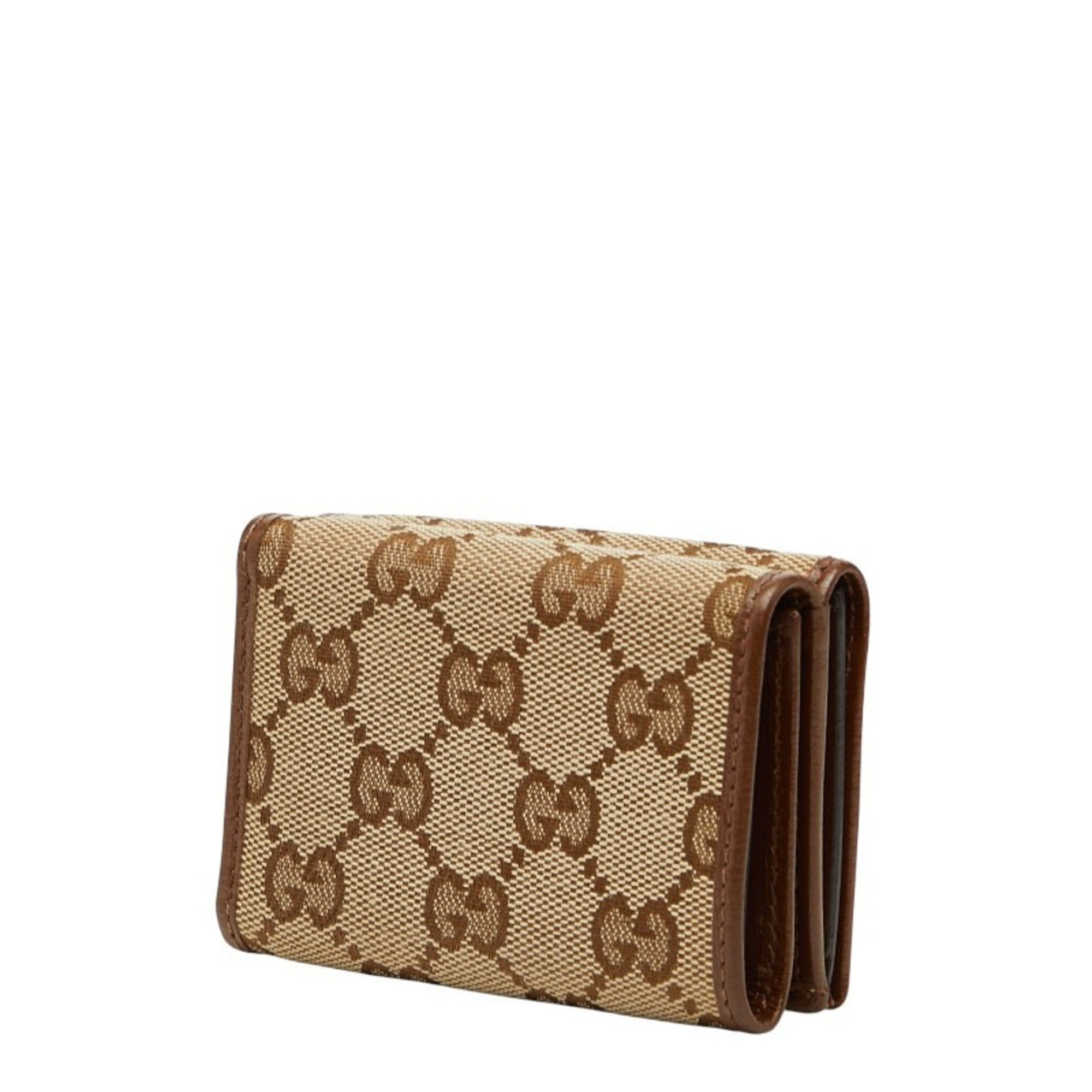 Gucci x Balenciaga The Hacker Project GG Canvas Neo Classic Trifold Wallet 681708 Beige Brown Leather Women's GUCCI