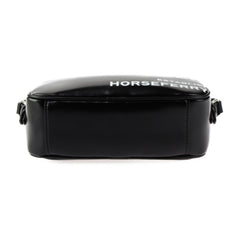 BURBERRY Camera Micro Horseferry Shoulder Bag 8022339 Coated Canvas Leather Black White Crossbody Pochette 2409053010026R1 — New - Store Return