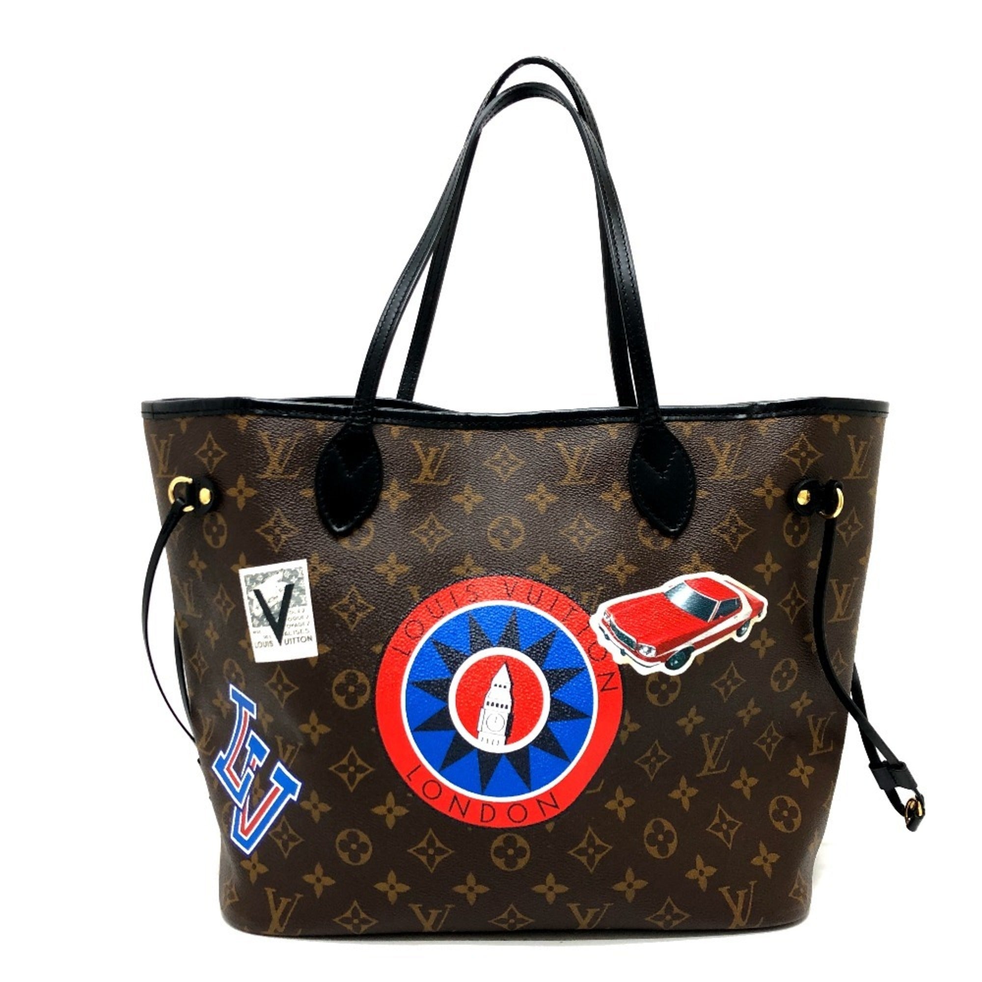 LOUIS VUITTON Louis Vuitton M42844 World Tour Neverfull MM Tote Bag Handbag Monogram Macassar Canvas Women's Brown Similar — Like New