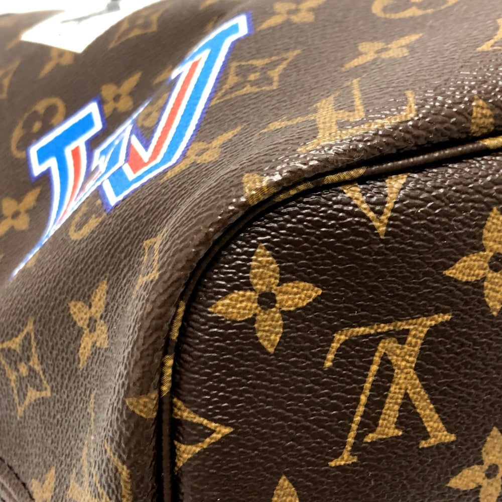 LOUIS VUITTON Louis Vuitton M42844 World Tour Neverfull MM Tote Bag Handbag Monogram Macassar Canvas Women's Brown Similar — Like New