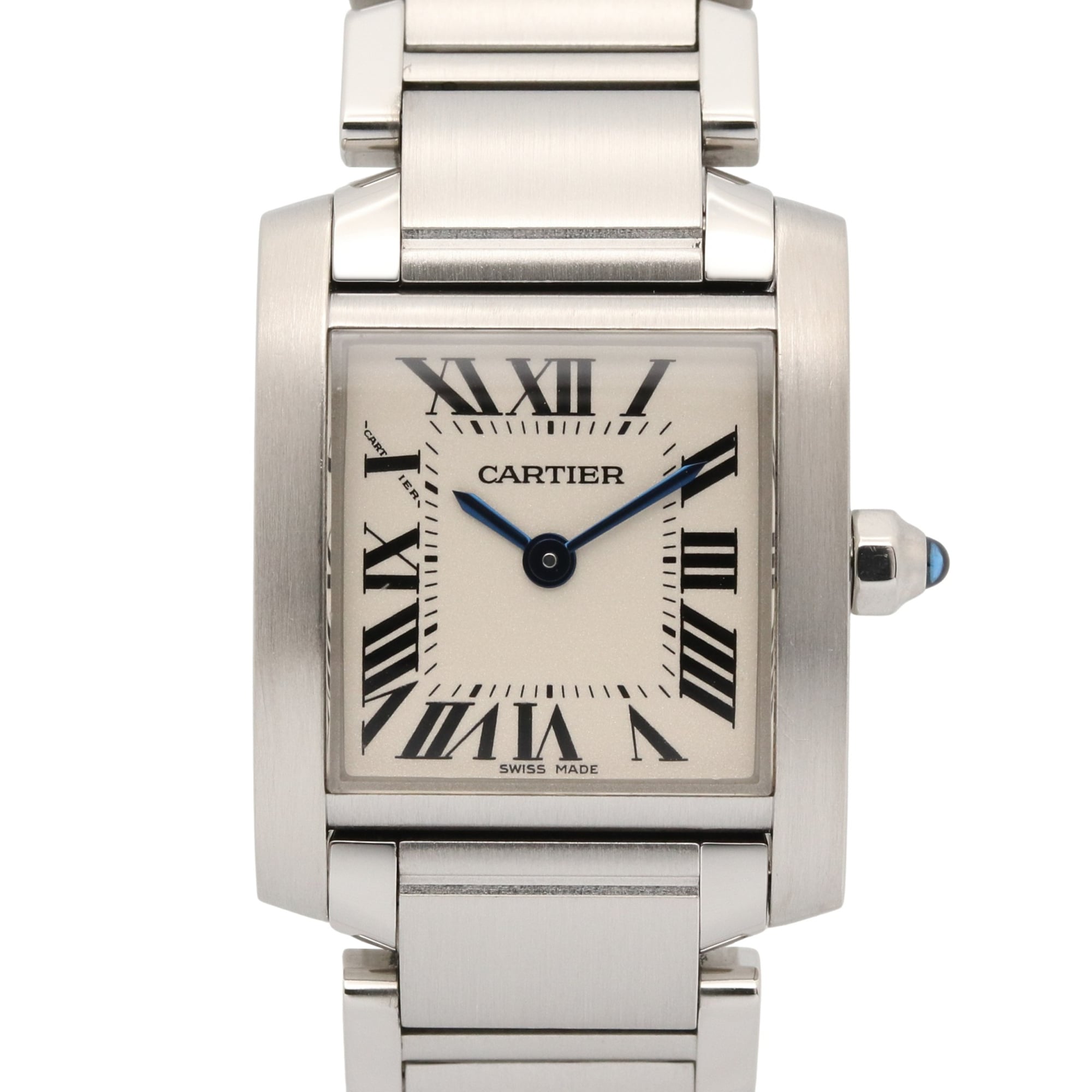 Cartier Tank Française SM Watch, Stainless Steel, Ladies, Silver Tone, W51008Q3 — Very Good