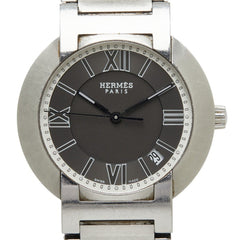 Hermes Nomade Autoquartz Watch NO1.710 Kinetic Grey Dial Stainless Steel Women's HERMES — Good