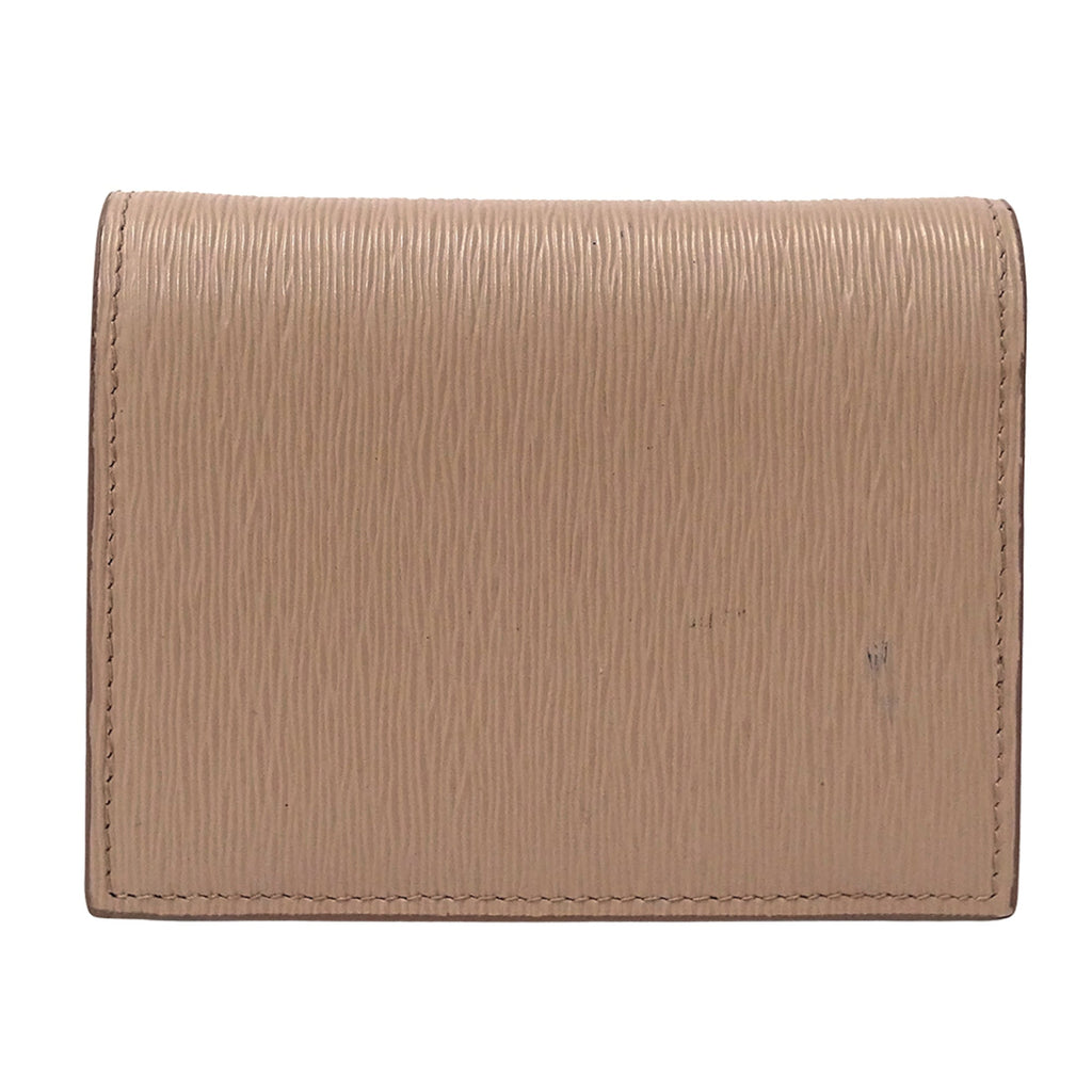 Prada Women's Bifold Leather Wallet in Pink Beige (1MV204) - Compact Mini with Logo
