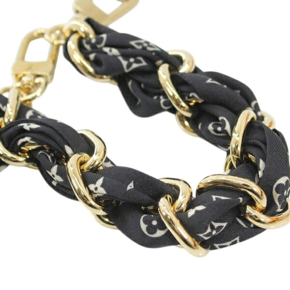 LOUIS VUITTON Bag Charm Phone Strap Monogram Silhouette Keychain M03274 Gold Silk KM3346 — Like New