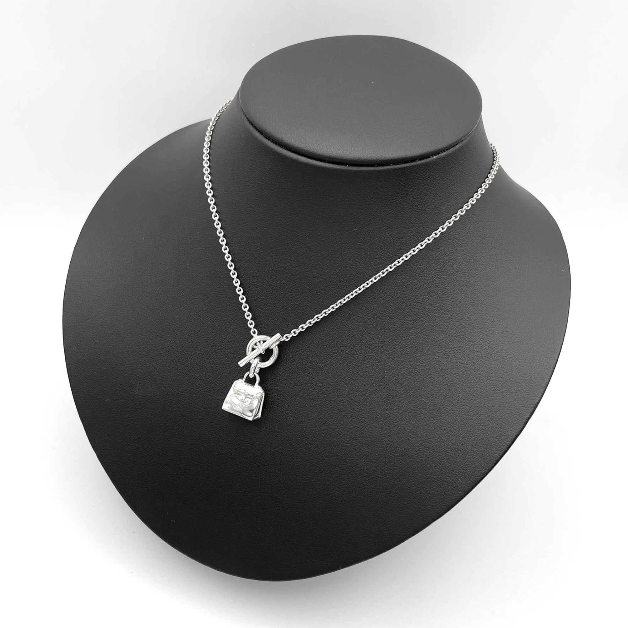 HERMES Amulette Kelly Charm Necklace Pendant Toggle SV925 Men's Women's — Like New