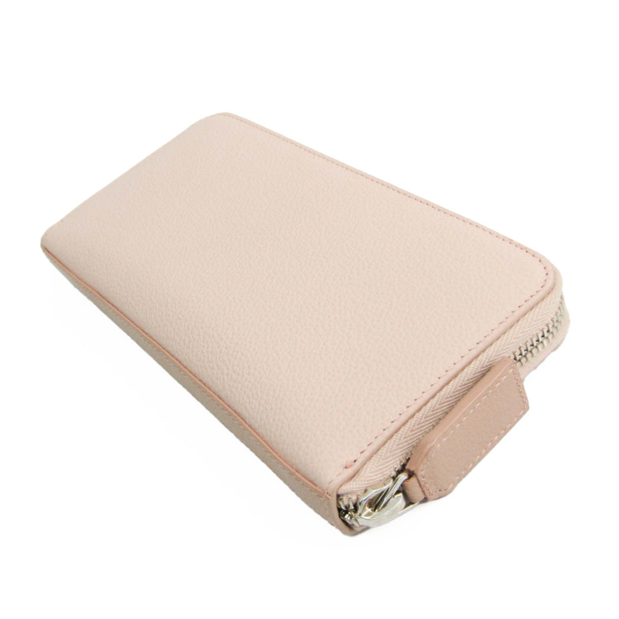 Saint Laurent 414680 Women's  Calfskin Long Wallet (bi-fold) Light Pink