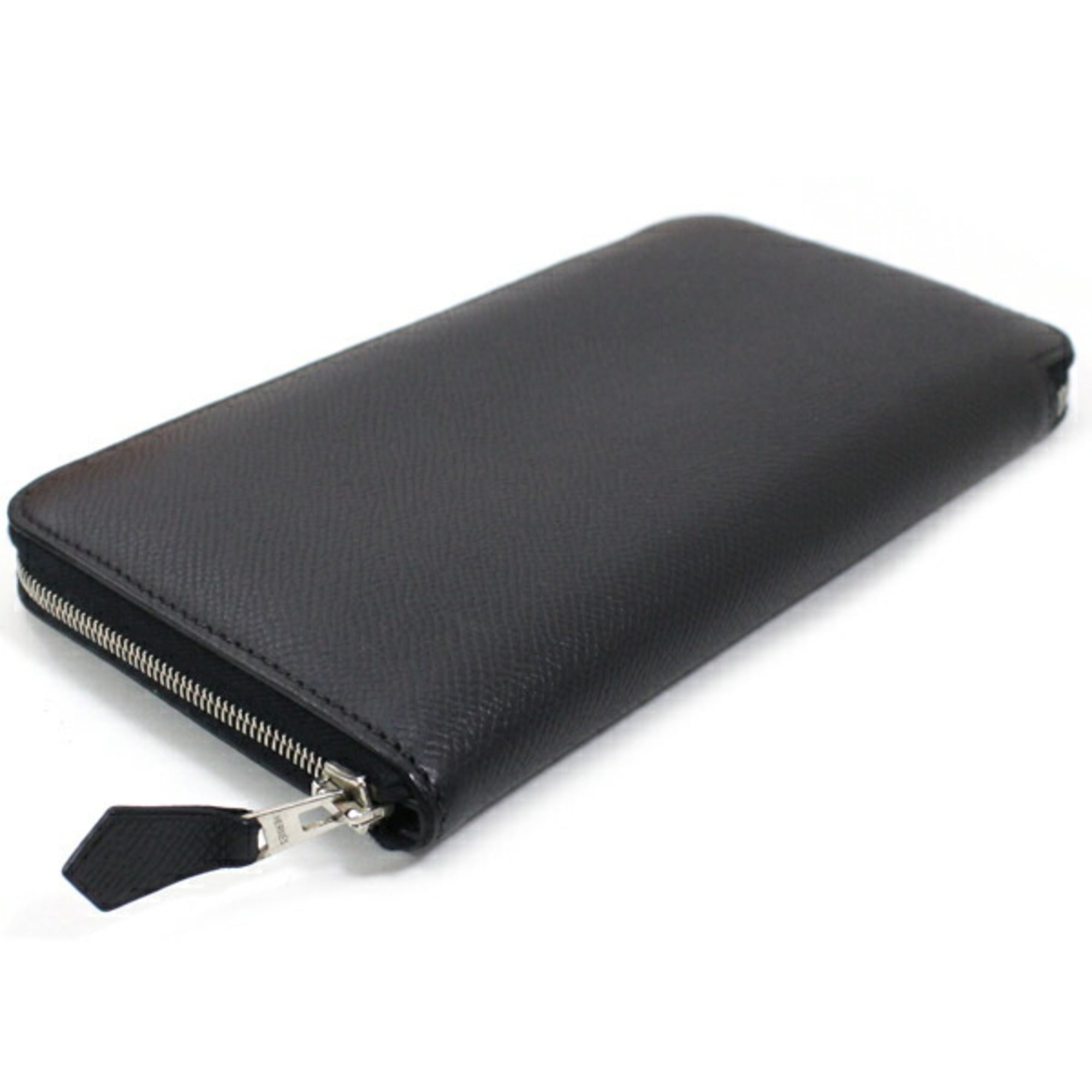 Hermès Azap Long Classic Black Zip-Around Wallet, Epson, Men's and Women's, HERMES KM3188