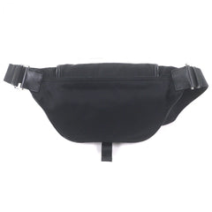 PRADA 2VH176 Nylon Leather Triangle Logo Plate Re-Nylon Body Bag Black Made in Italy Men's — Like New