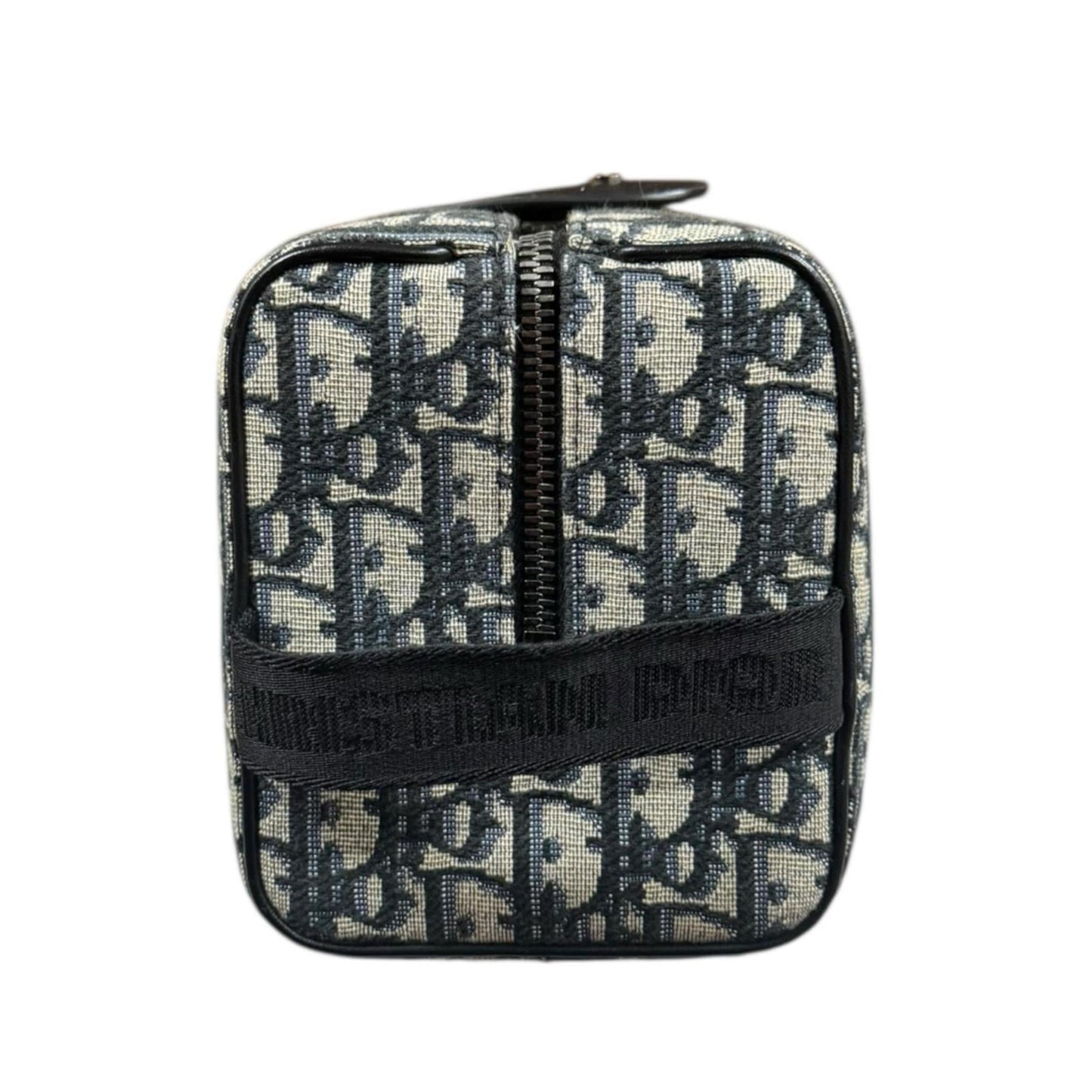 Christian Dior Dior Lango Toiletry Case Oblique Handbag Leather 2ADCA418YKY Beige Men's