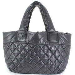 Chanel Coco Cocoon PM Small Tote Bag, Black Nylon with Mark, Women's, KM3144 — Like New