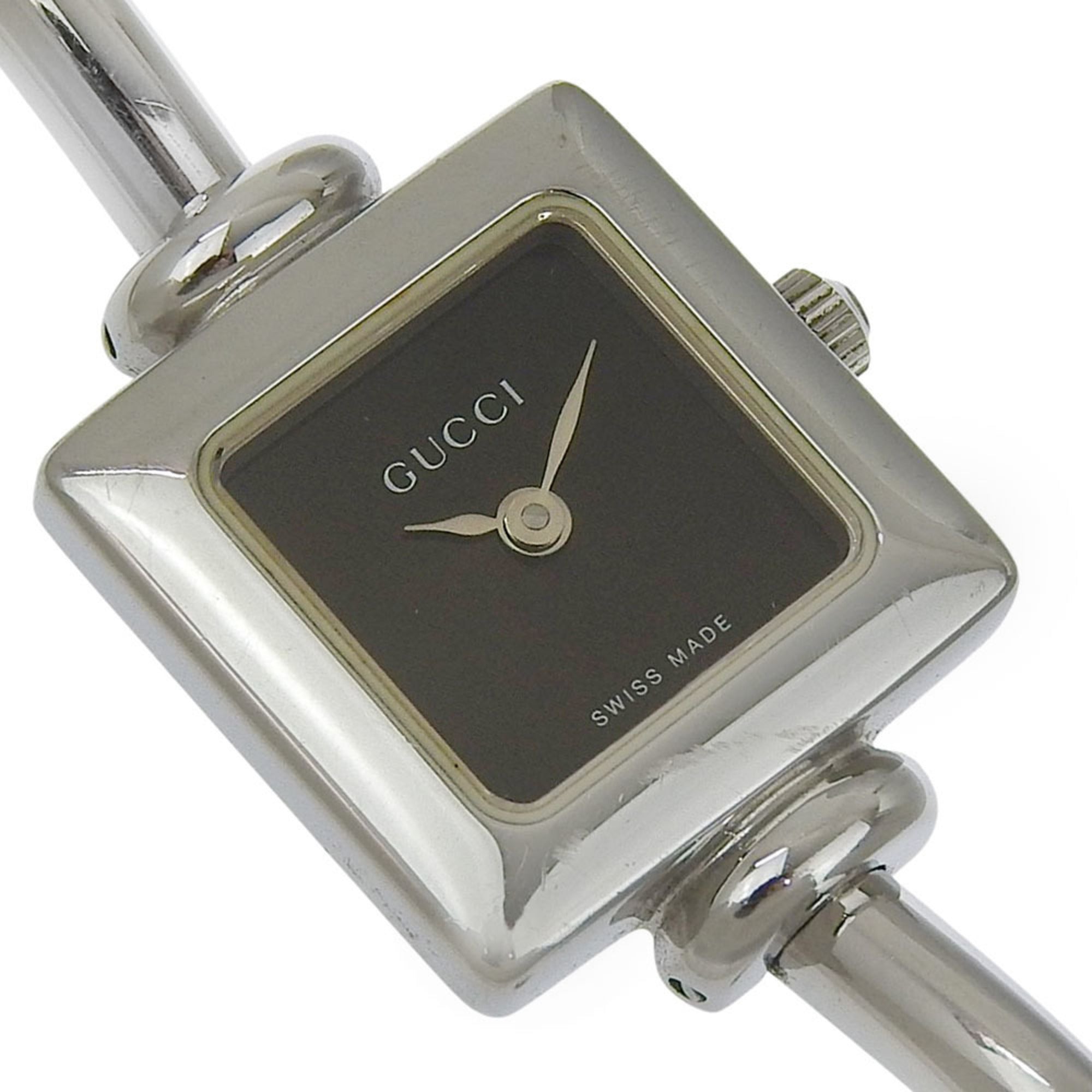 Gucci 1900L Stainless Steel Quartz Analog Watch with Black Dial for Women — Good