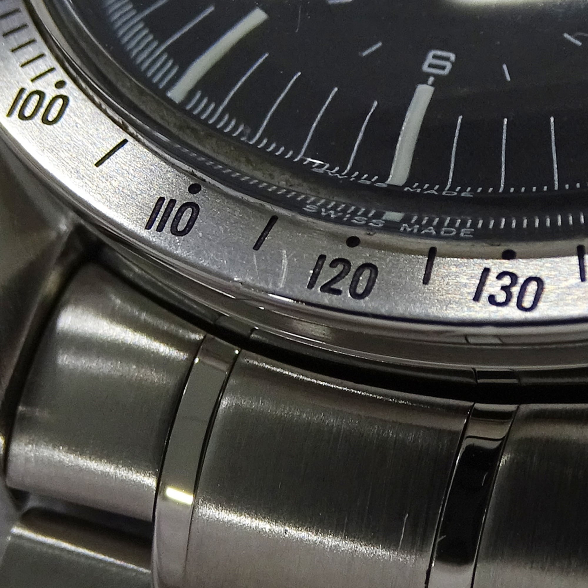 Omega Speedmaster First Replica 3594.50 Men's Watch, Brand Name, Chronograph, Manual Winding, Stainless Steel (SS), Silver, Black — Good