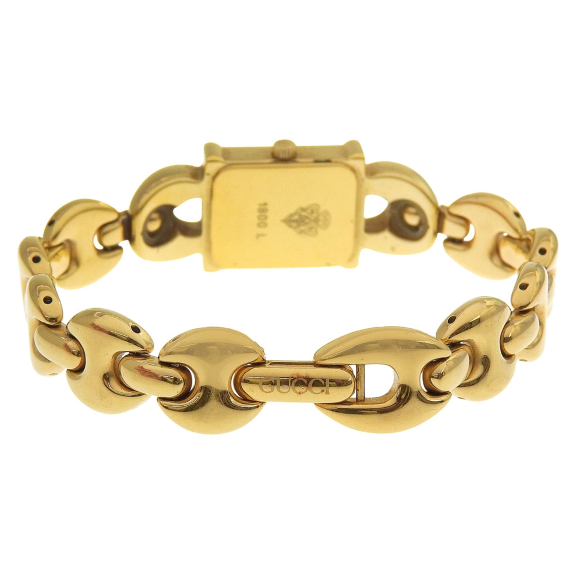 Gucci 1800L Women's Gold-Plated Quartz Analog Watch with White Dial — Good