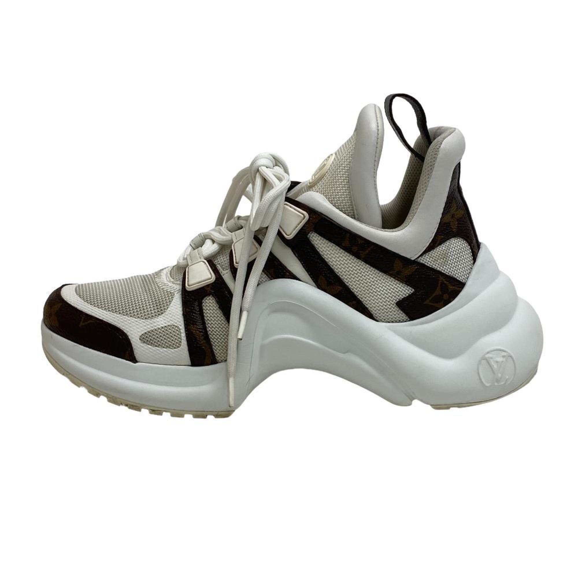 LOUIS VUITTON 23cm Arclight Line Monogram Sneakers White Women's
