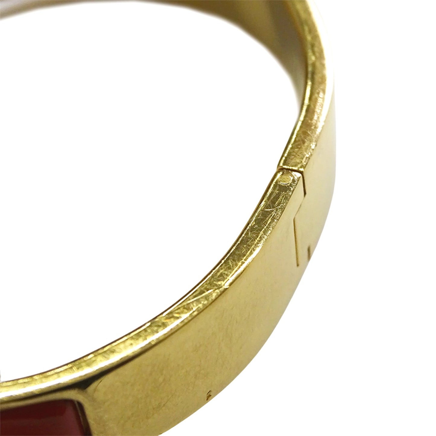 Hermes Hermès Click H PM Bangle Bracelet for Men and Women in Orange Gold