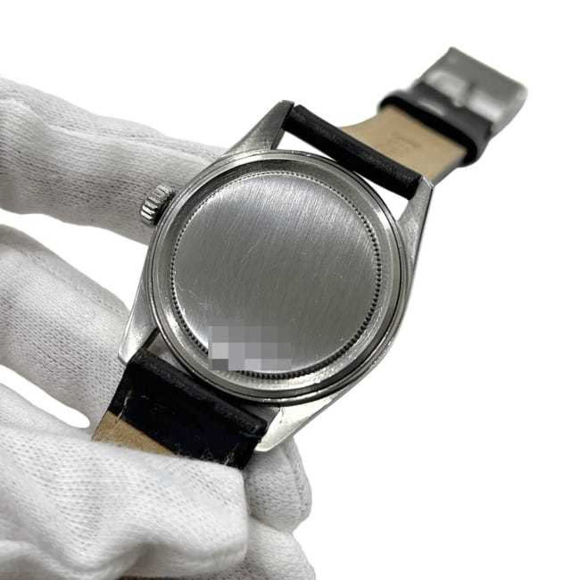 Tudor Oyster Watch, Beige, Silver, Brown, 7934, Manual Winding, Overhauled, Stainless Steel, Leather Strap, 216*** TUDOR — Good