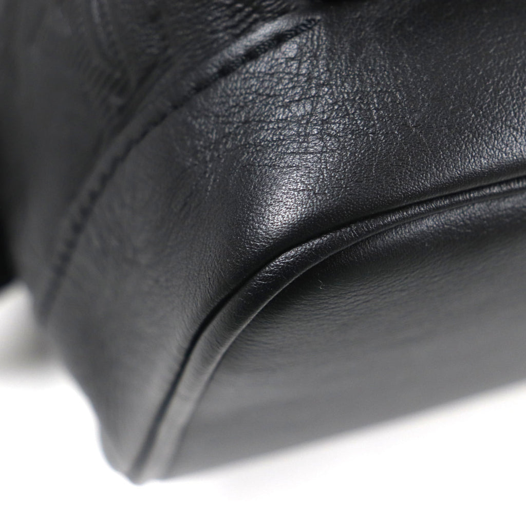 LOUIS VUITTON M46107 Monogram Shadow Racer Sling Bag, Black Leather, with Dust Made in Spain, Men's