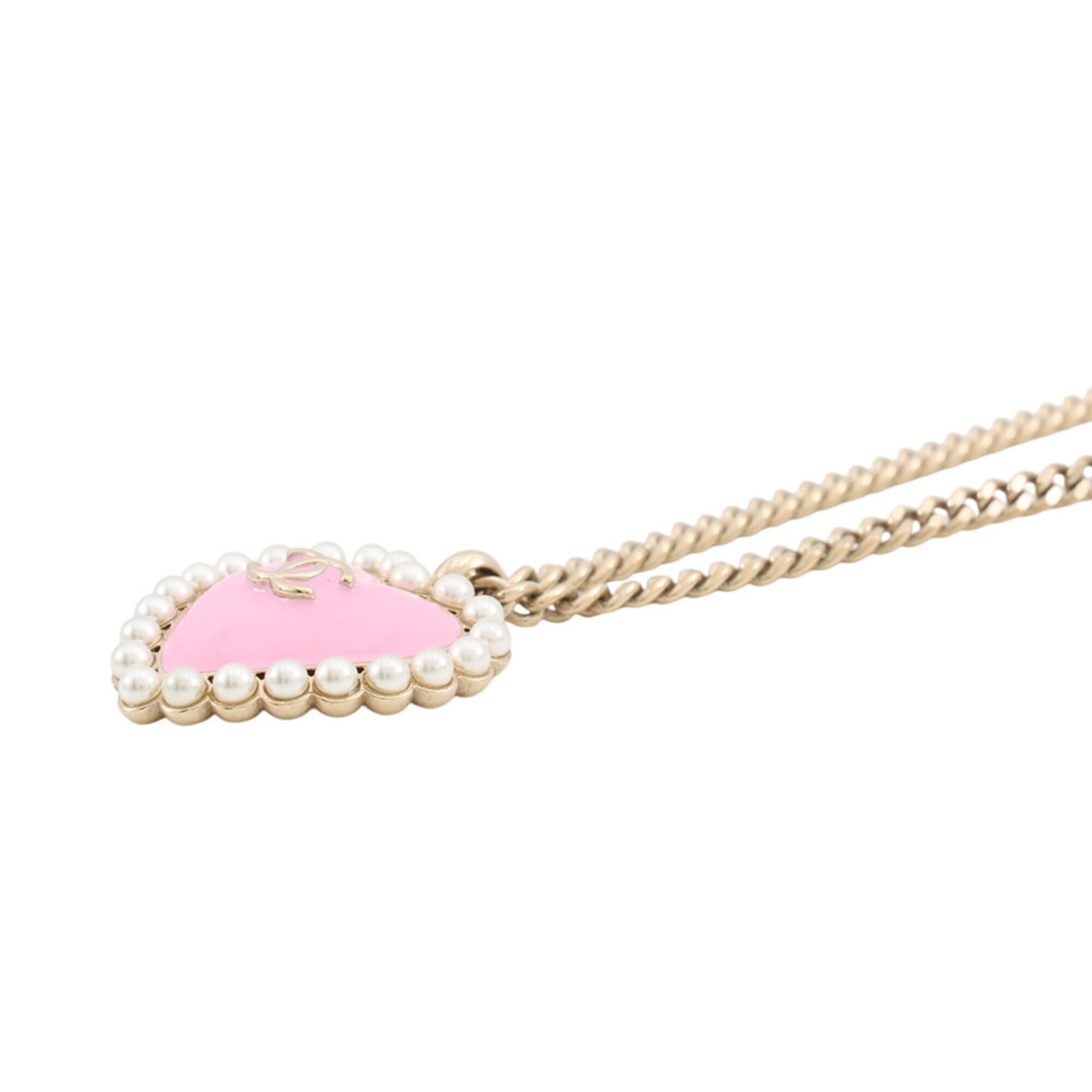 Chanel Necklace, Coco Mark Heart, Faux Pearl, B25B ABG221, CHANEL, Chanel, Women's, CHANEL NECKLACE — Like New