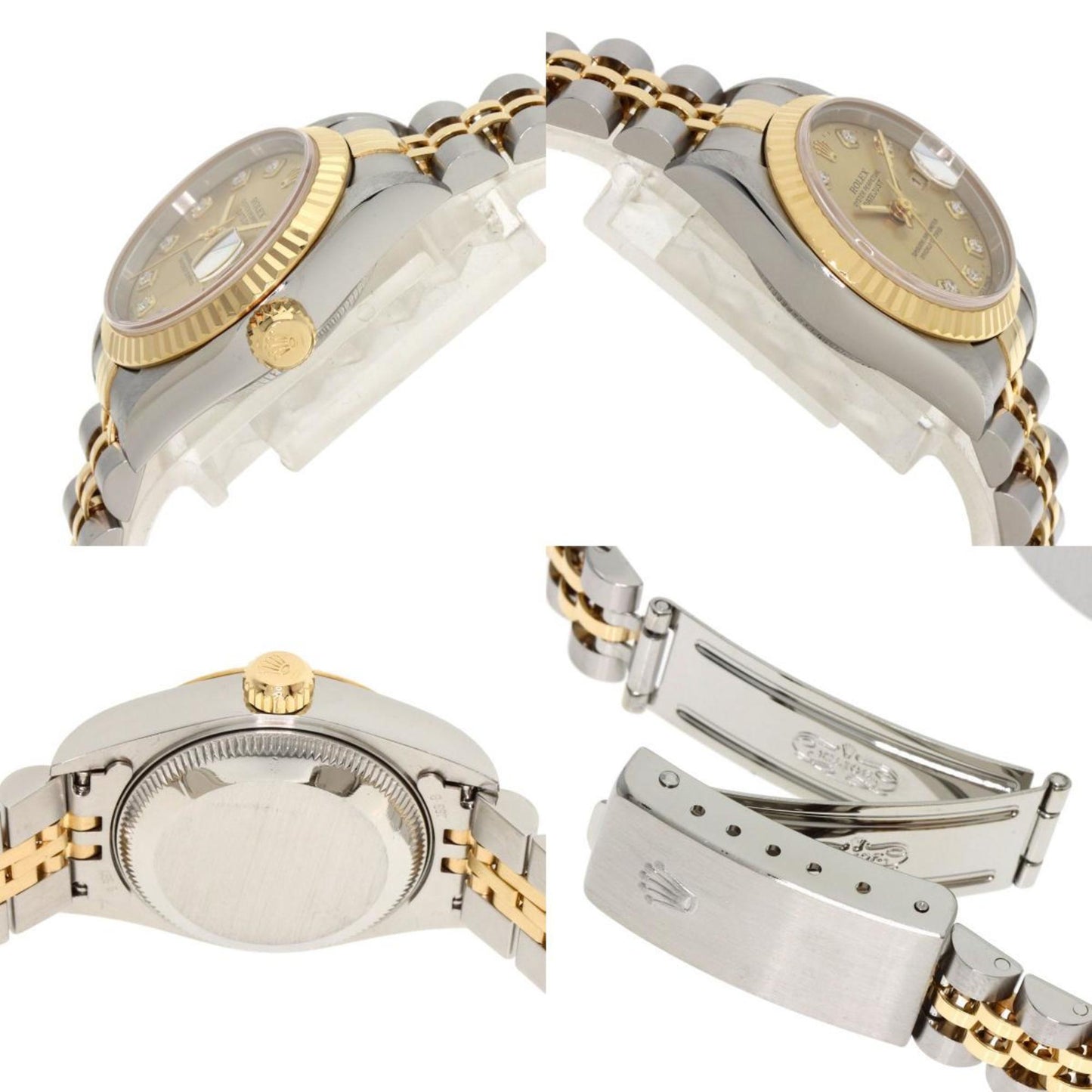 Rolex 69173G Datejust 10P Diamond Watch Stainless Steel SSxK18YG Ladies ROLEX