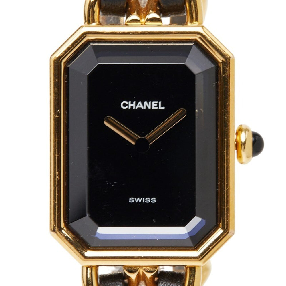 Chanel Première L Watch H0001 Quartz Black Dial Plated Leather Onyx Women's CHANEL — Good