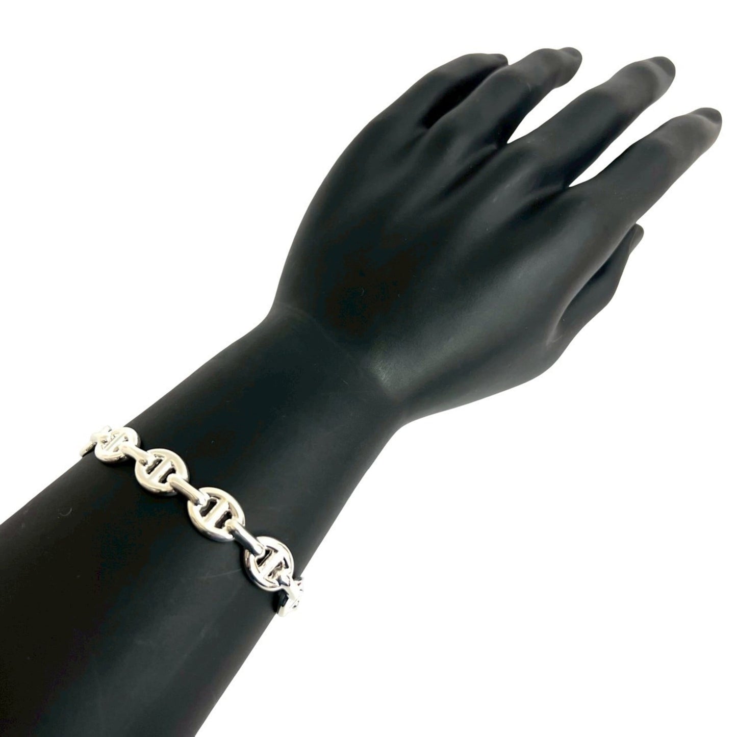 HERMES Enchaine Bangle Bracelet in Silver 925 (32192)