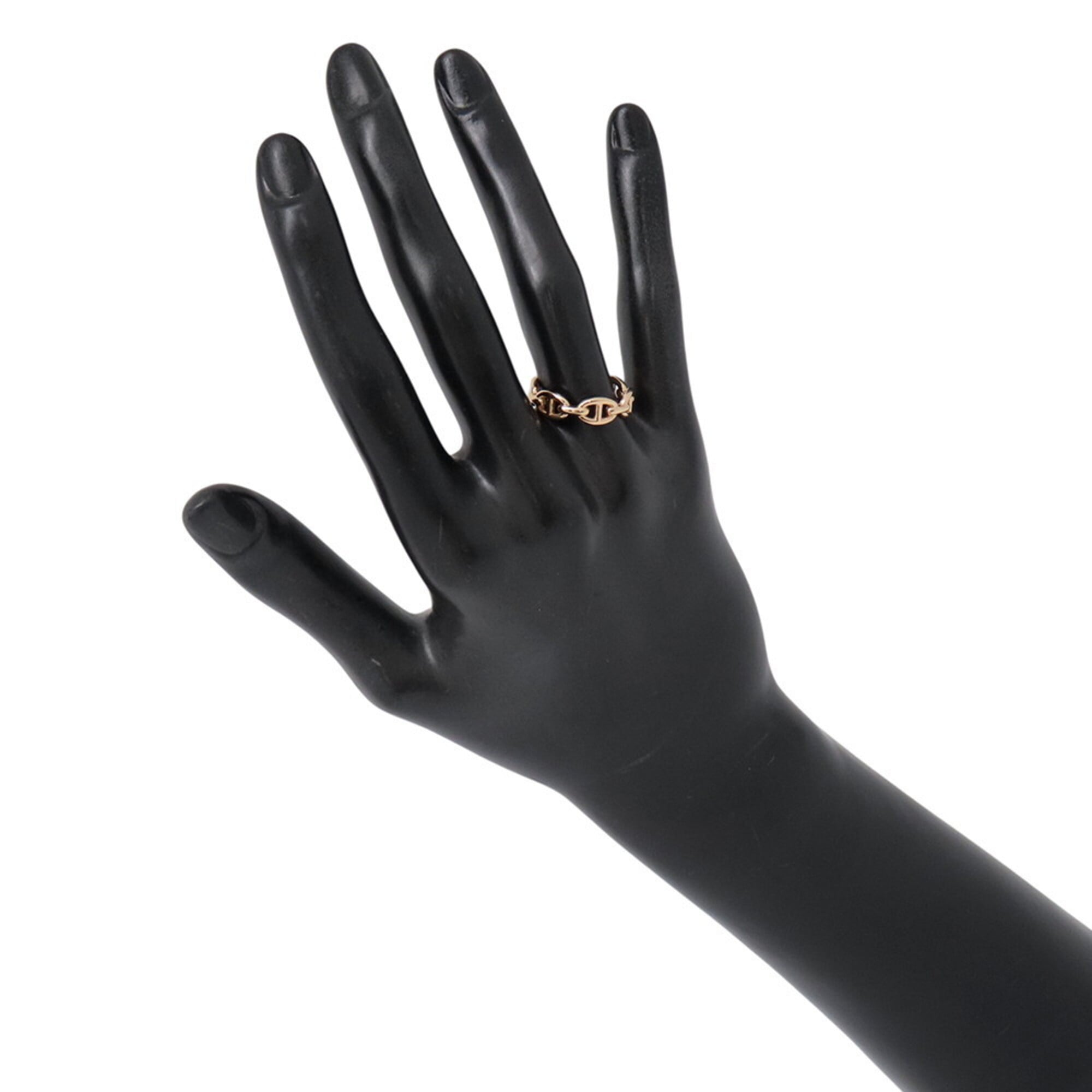 Hermes Chaine d'Ancre Enchainee PM Ring, 18KPG Pink Gold, Ring Size 54. HERMES Enchainee, Enchainee — Like New