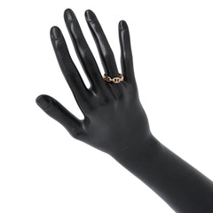 Hermes Chaine d'Ancre Enchainee PM Ring, 18KPG Pink Gold, Ring Size 54. HERMES Enchainee, Enchainee — Like New