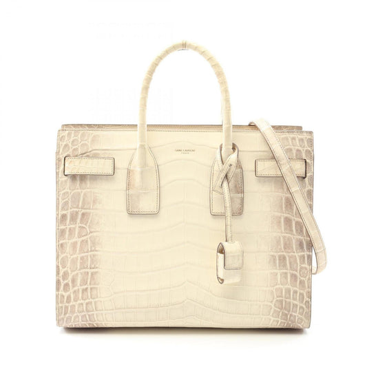 Saint Laurent Sac de Jour Small Handbag, Leather, Women's, Ivory, 378299