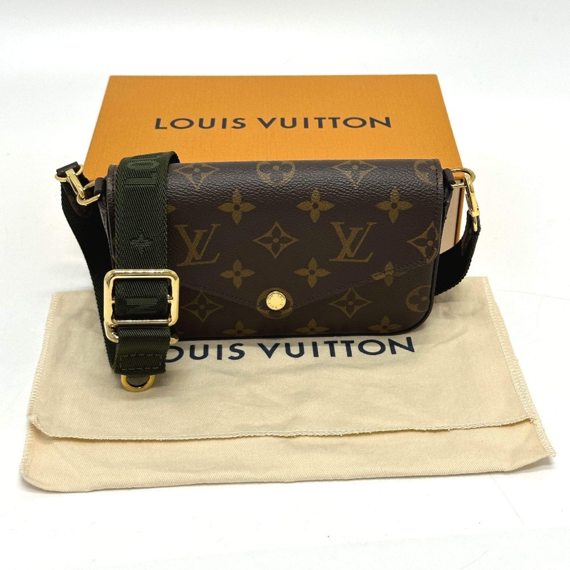 LOUIS VUITTON M80091 Monogram Multi Pochette Felicie Shoulder Bag in Canvas, Brown, Like New — Like New