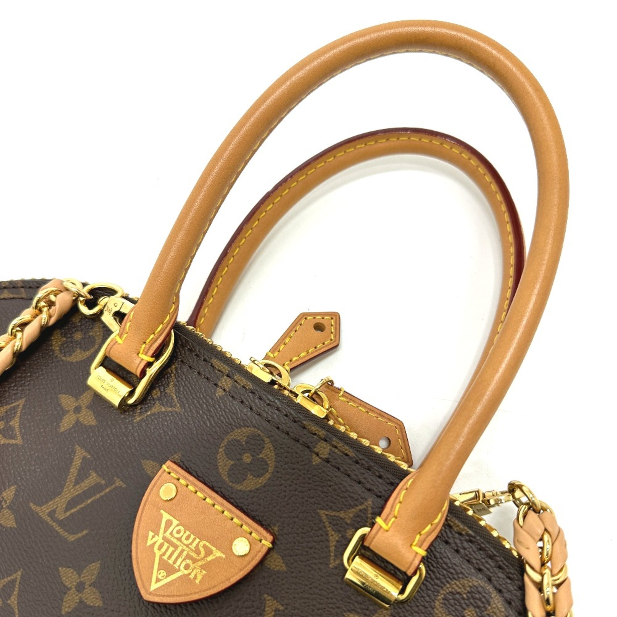 Louis Vuitton M44961 Monogram shoulder bag 2WAY Shoulder Bag Bag Chain Hand Bag Brown — Like New