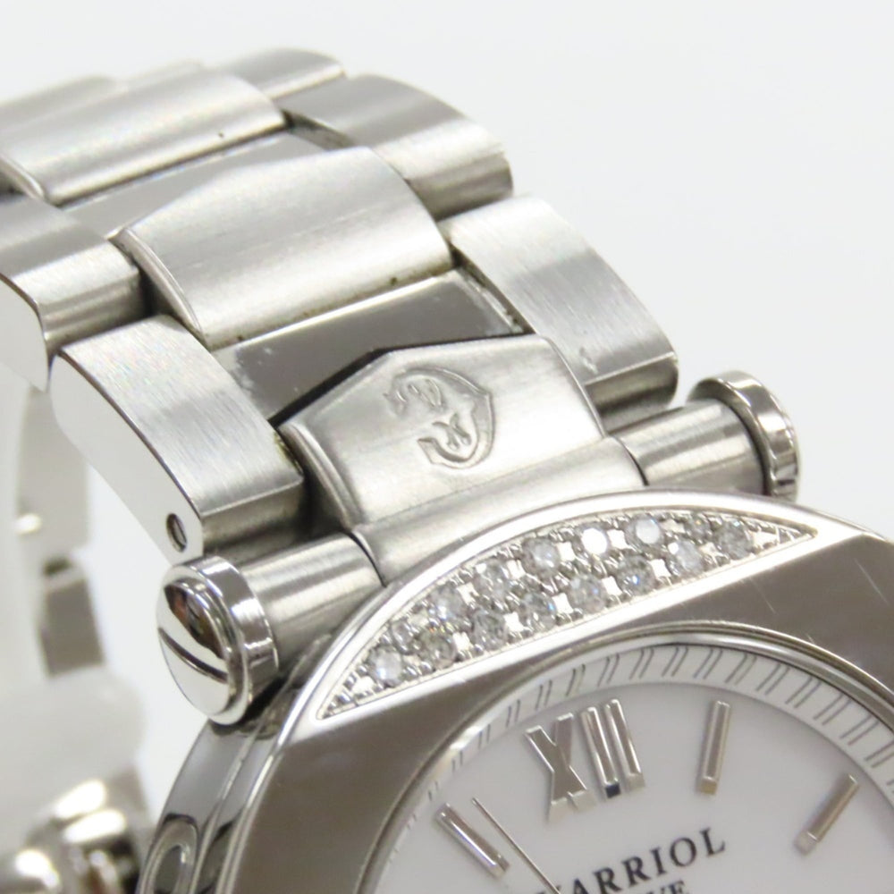 CHARRIOL Columbus CCR38D Stainless Steel Diamond Silver White Dial Men's Watch — Very Good