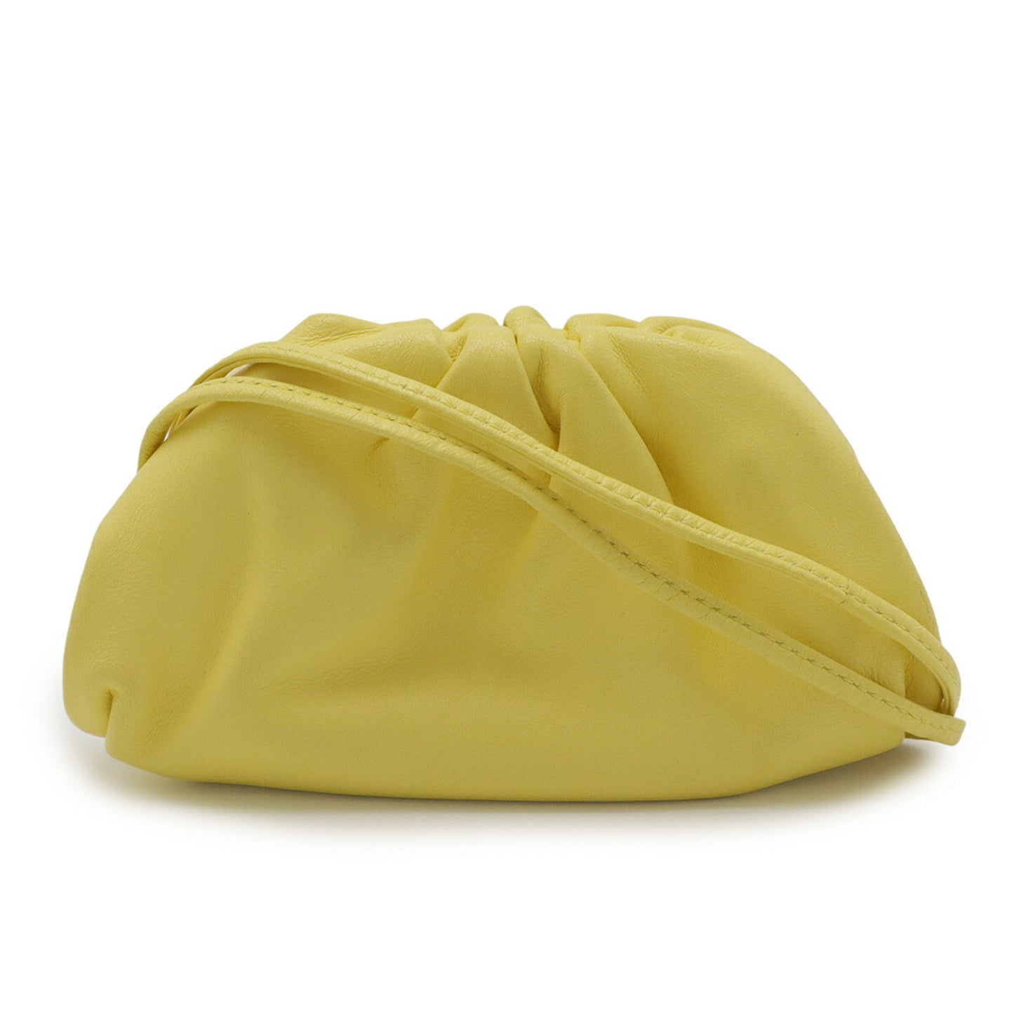 BOTTEGA VENETA The Pouch coin case, wallet, purse, key pouch, leather, yellow, 577816
