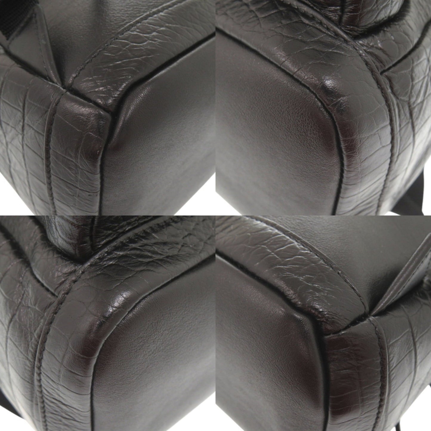 Jimmy Choo Star Stud Embossed Leather Black Backpack/Daypack 1327