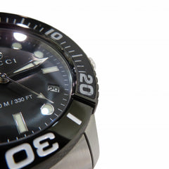 Gucci Timeless Diver Watch, Total Weight 166.5g, Stainless Steel, Quartz, Black Dial, YA126279 — Good