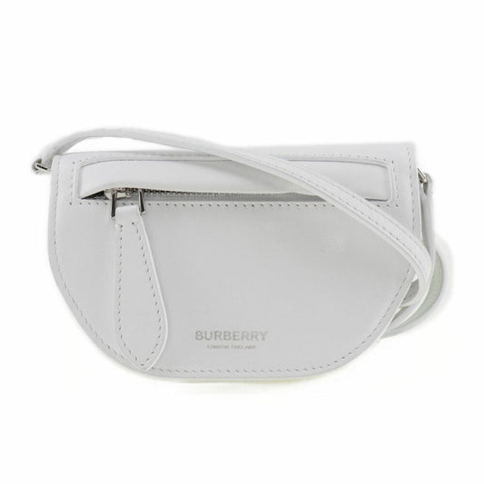 BURBERRY Burberry Olympia Mini Shoulder Bag Leather White Women's