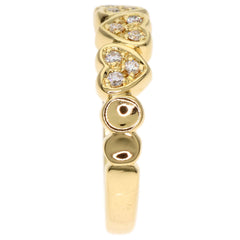 Christian Dior Dior Diamond Heart Motif Ring, 18K Yellow Gold, Women's — Like New