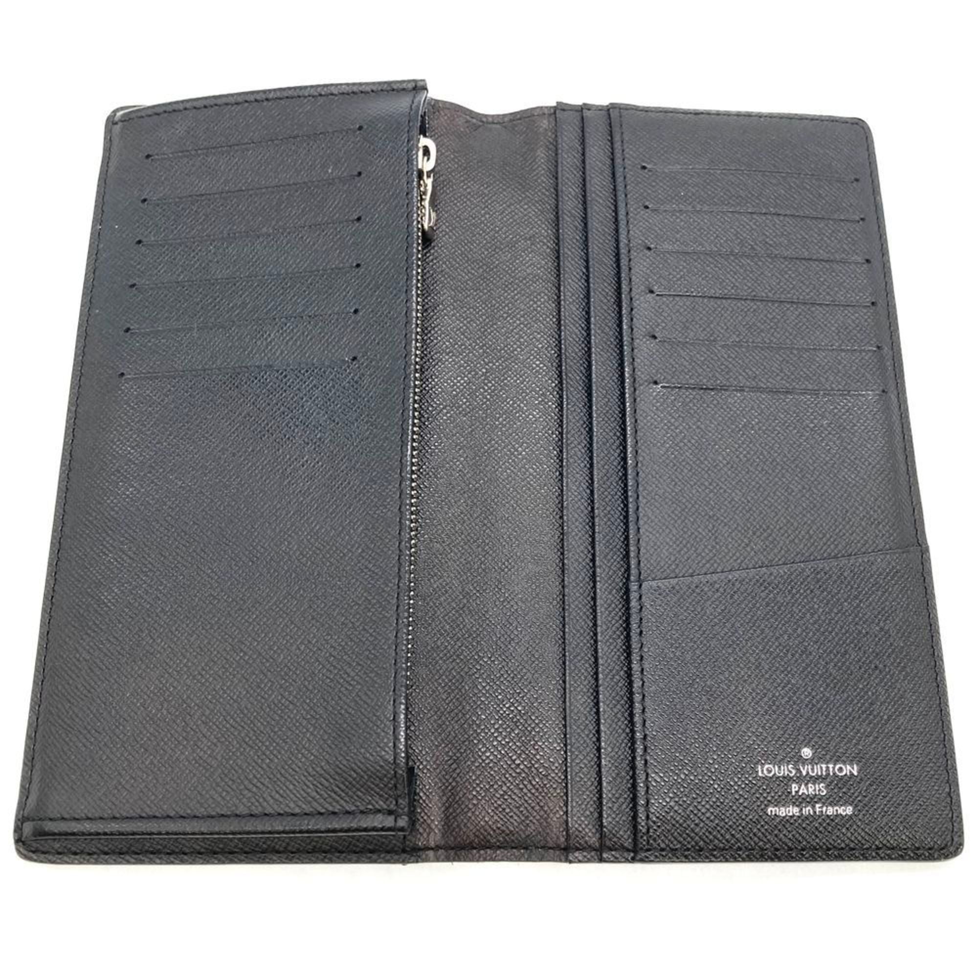 Louis Vuitton Portefeuille Brazza Long Wallet, Damier Graphite, Black with Silver Hardware, SP3069, Men's