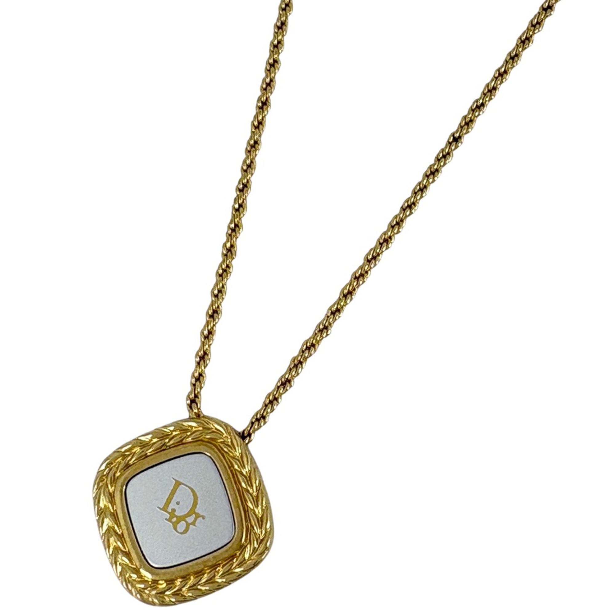 Christian Dior logo necklace in GP gold for women