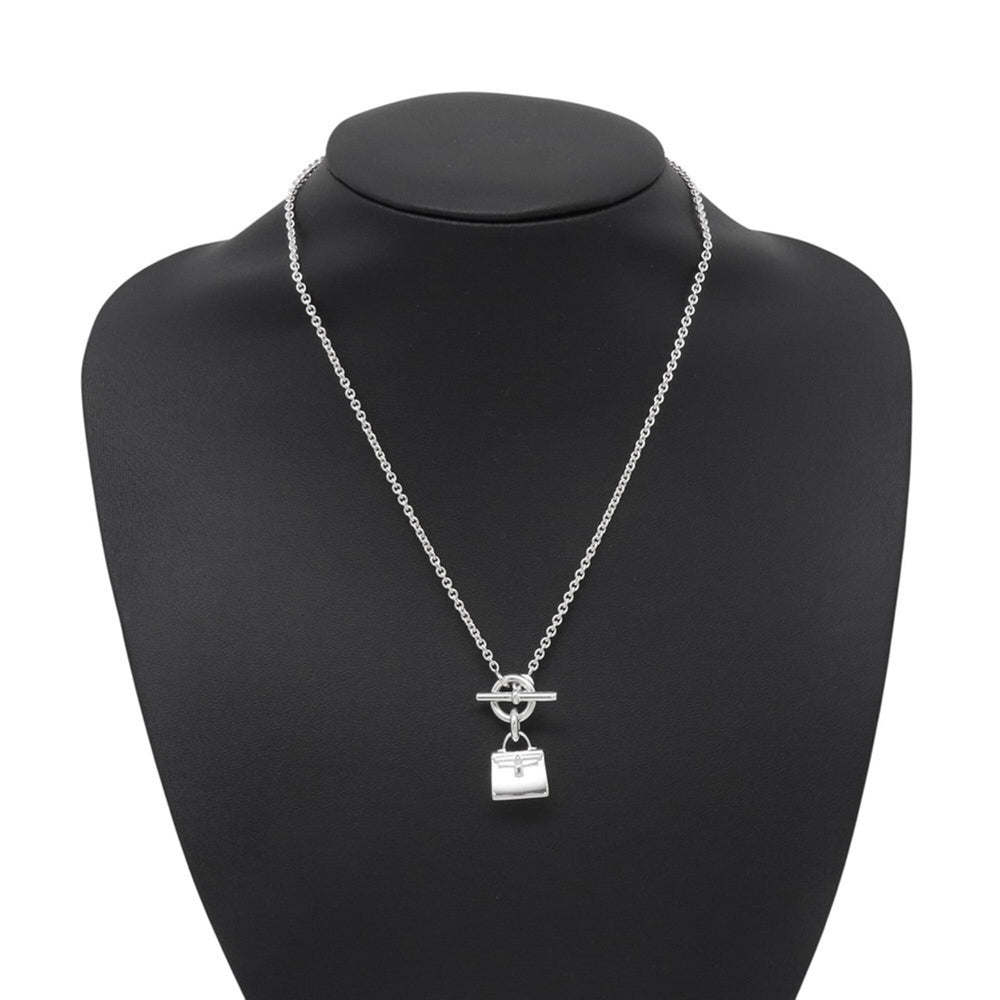 Hermes Amulette Kelly Necklace, SV925 Silver, HERMES Pendant — Like New