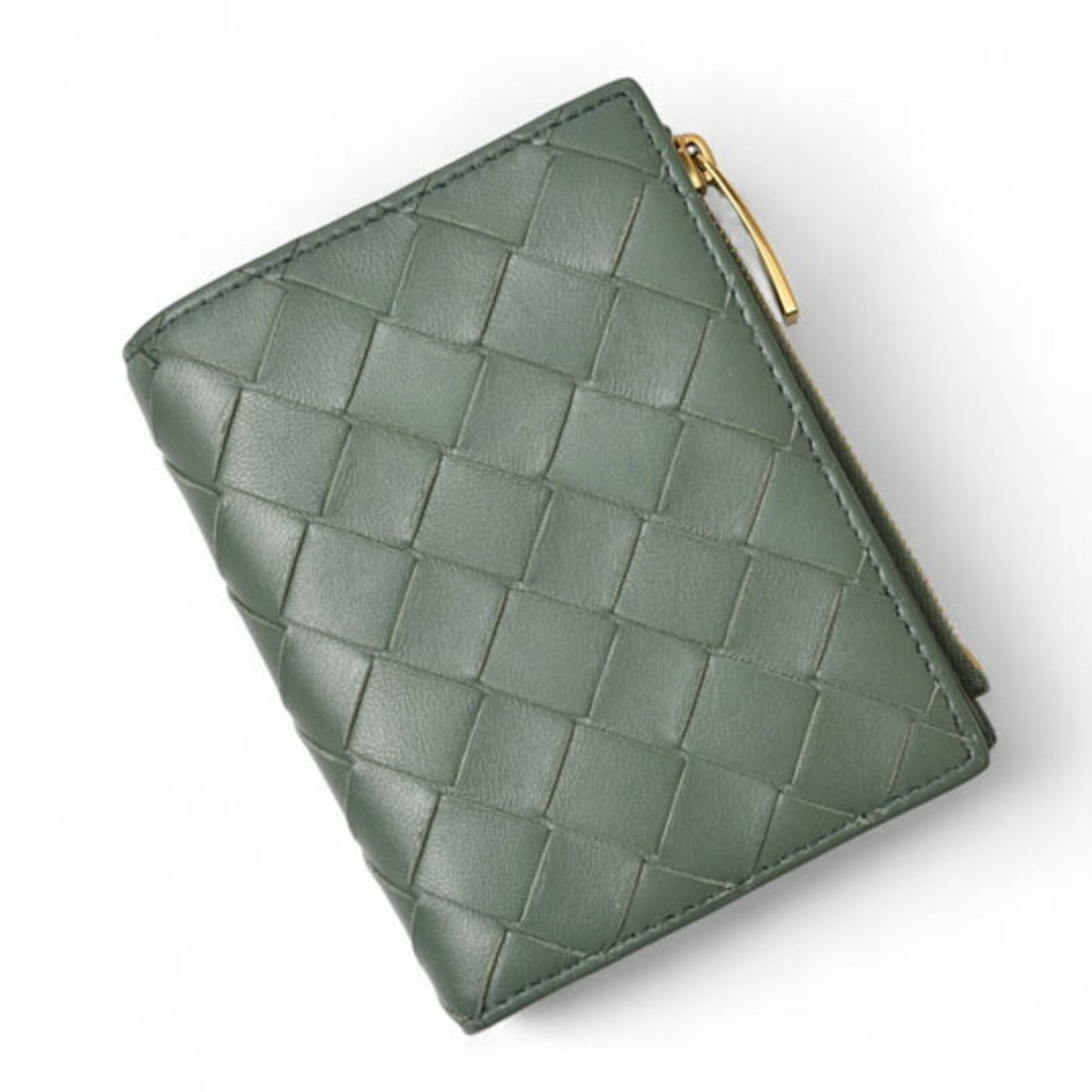 Bottega Veneta Bifold Mini Wallet 707601 Intrecciato Mint Green