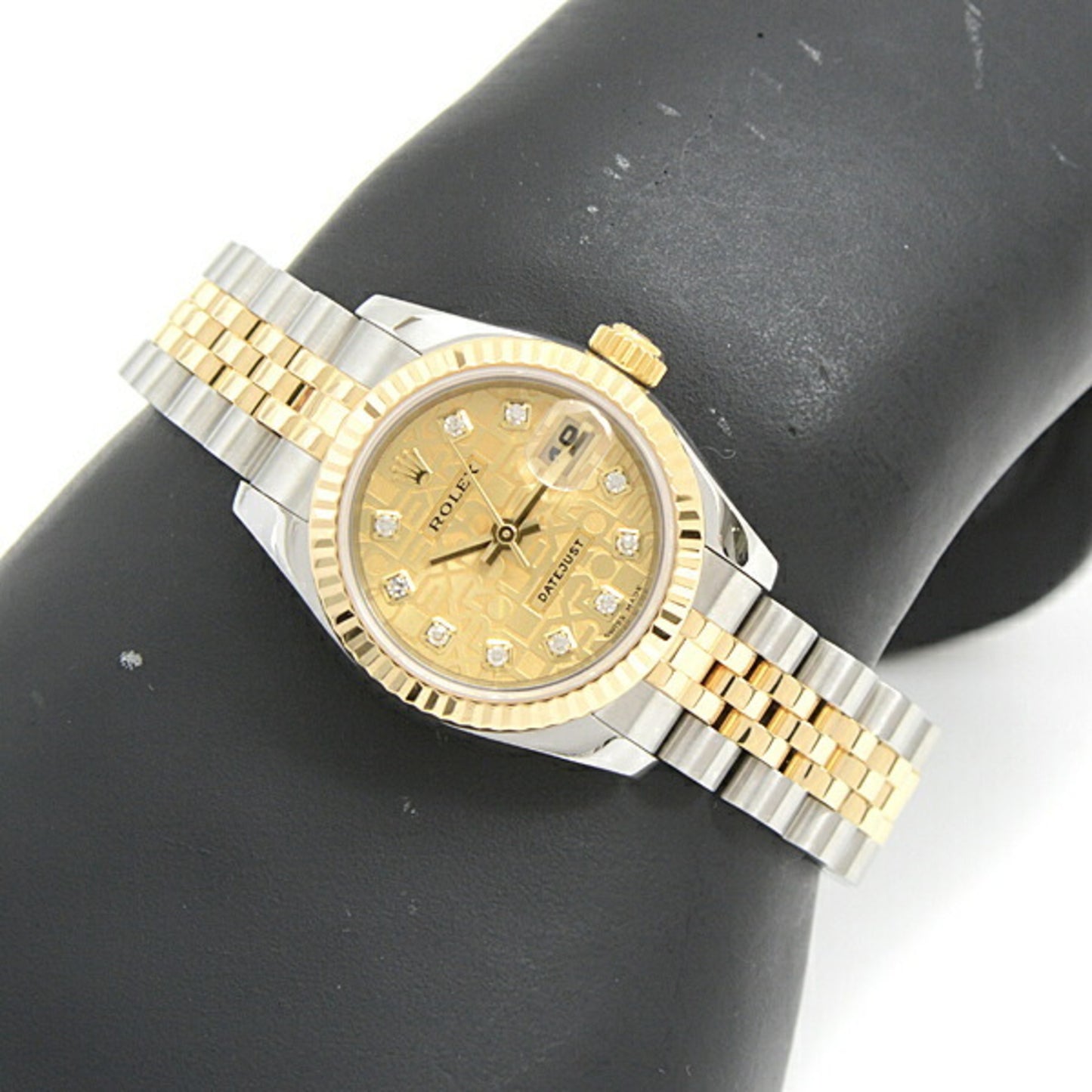 Rolex Watch Ladies Datejust 10P Diamond Automatic Y Series Computer Gold Dial SS x YG ROLEX 179143G