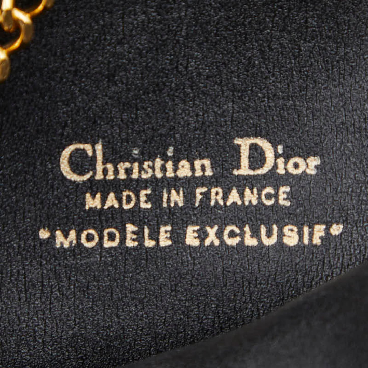 Christian Dior Dior Trotter Logo Chain Shoulder Bag Wallet/Coin Purse Black Canvas Women's
