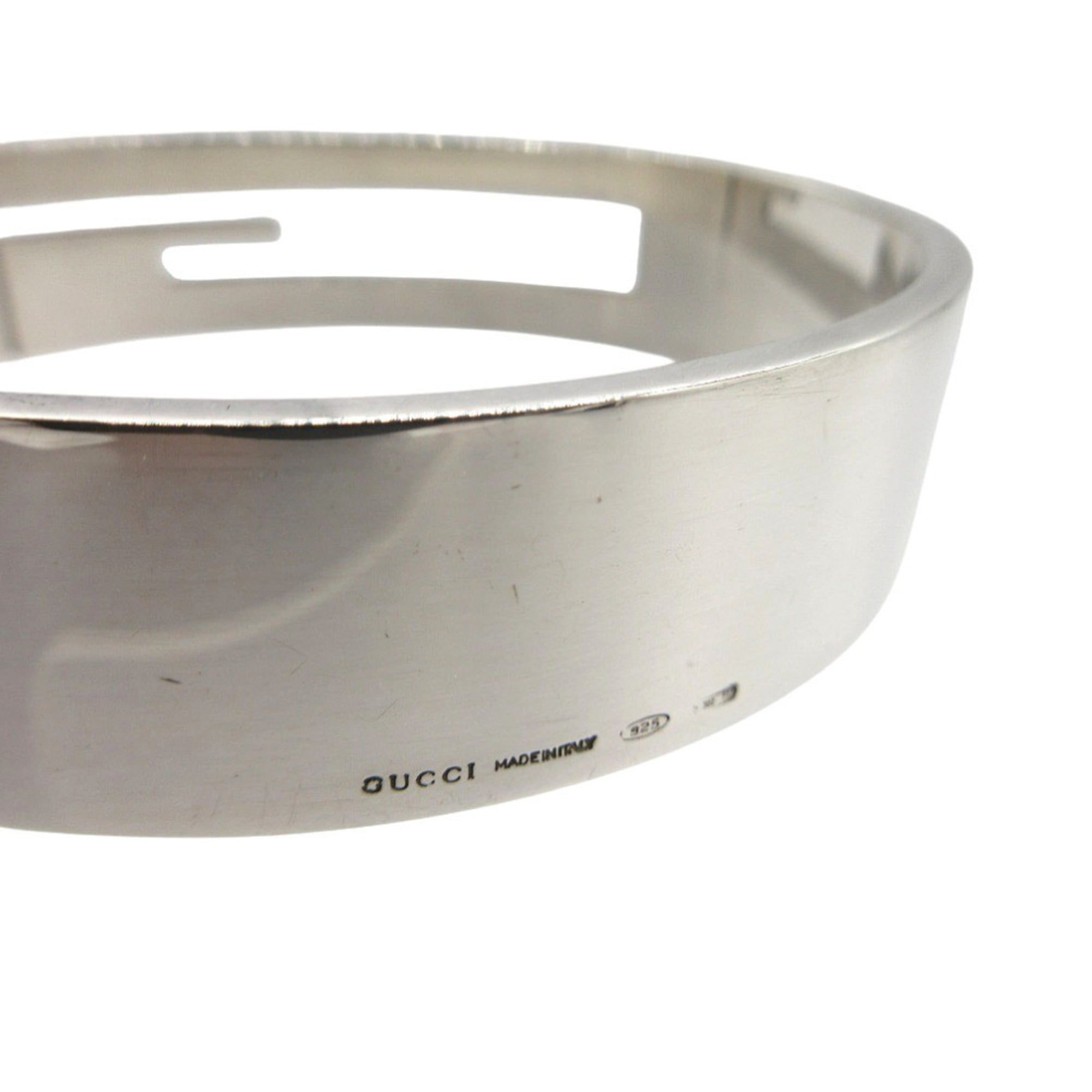 Excellent condition Gucci G logo cutout bangle in 925 silver (0527GUCCI)