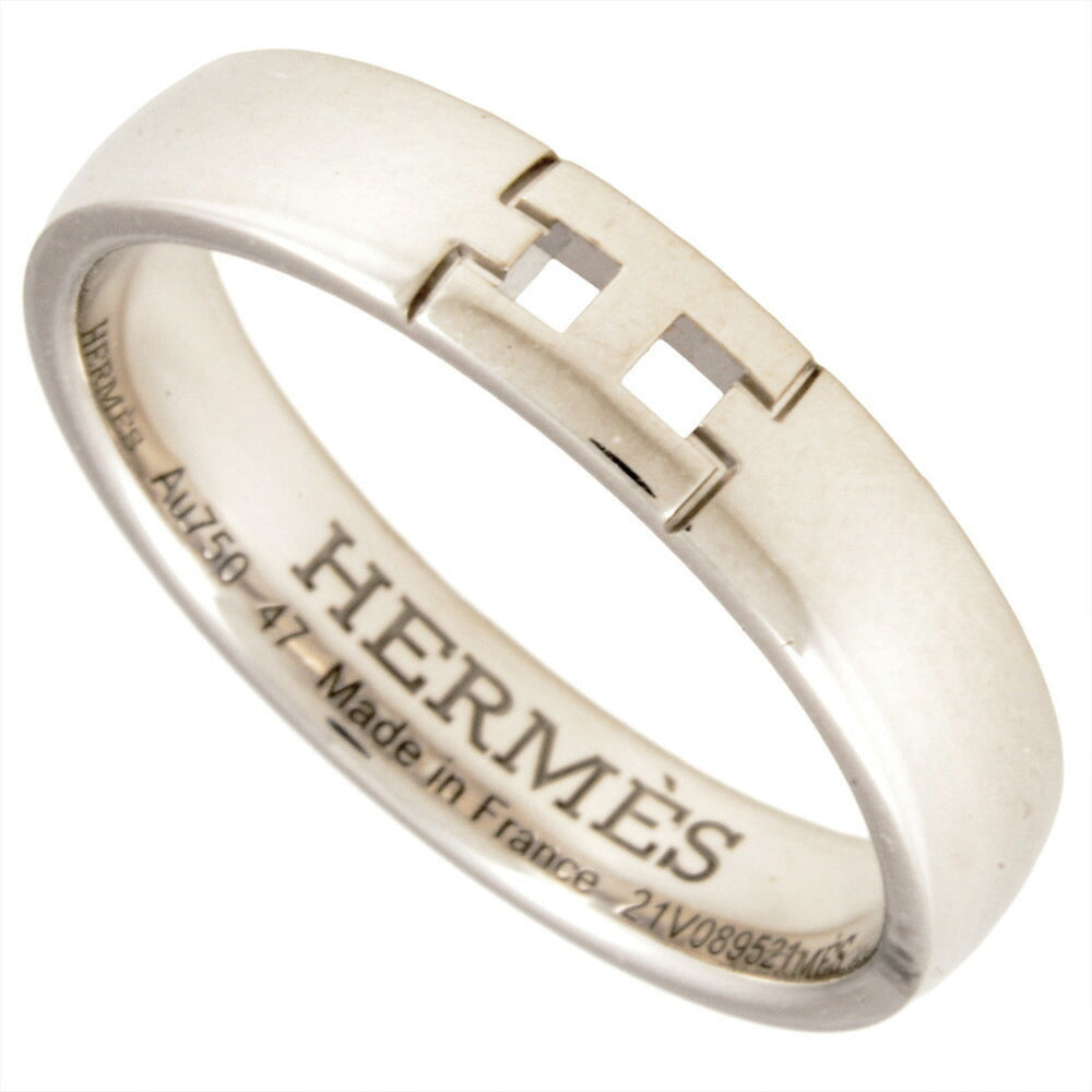 Hermes Hermès Ever Hercules Ring #47 18KWG 3.2g White Gold Women's — Like New