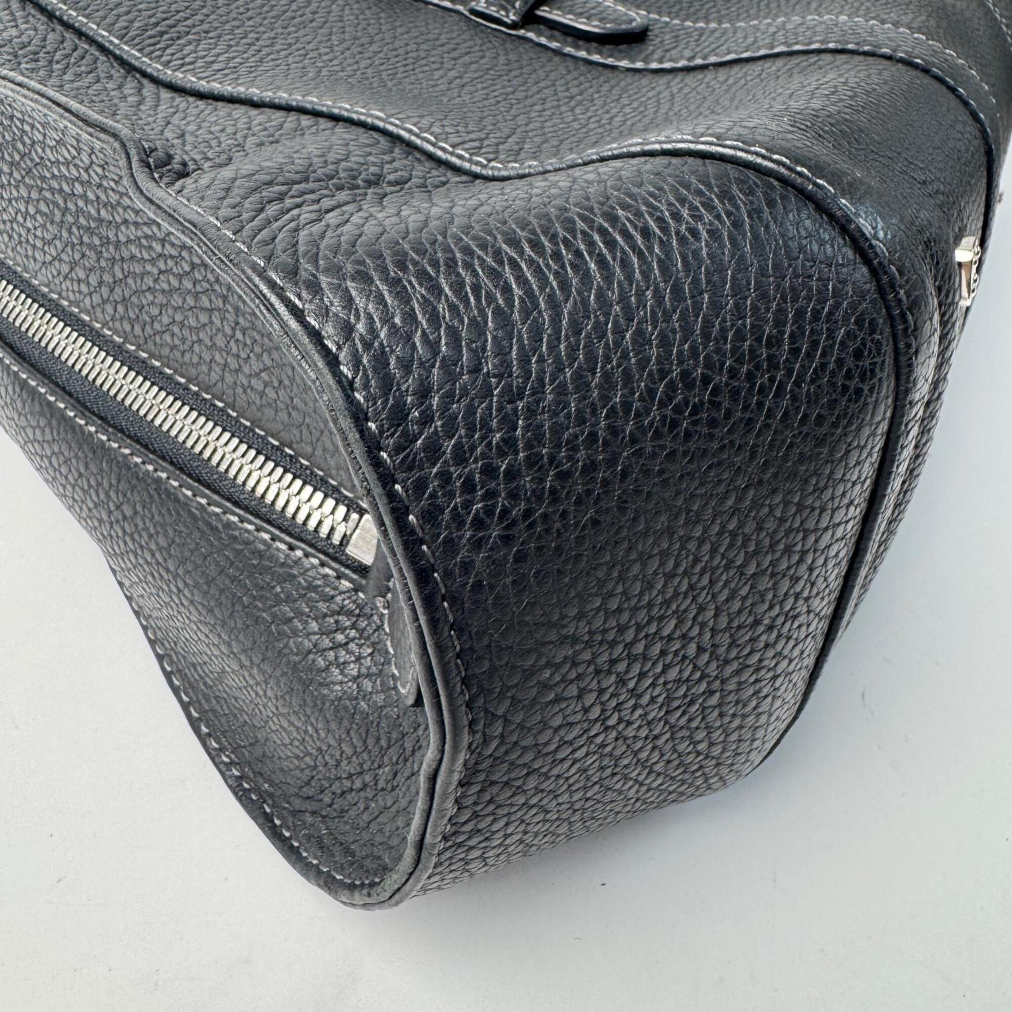 Loewe Senda Large Leather Handbag, Black, Women's — Like New
