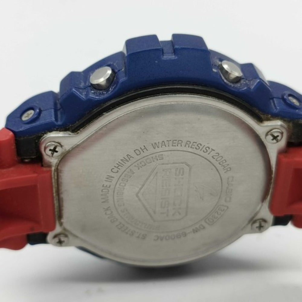 CASIO G-SHOCK DW-6900AC White Blue Red Resin Men's Watch — Good